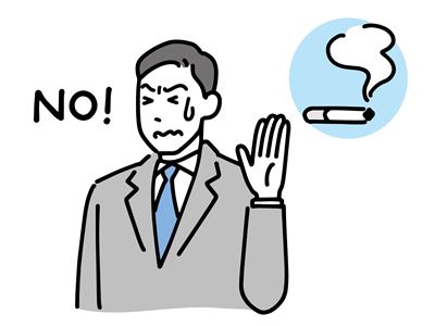 煙草に「NO」の男性