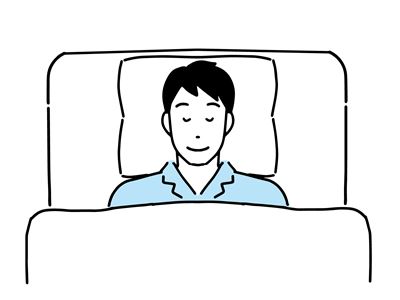 眠っている男性