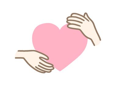 両手で包むハート
