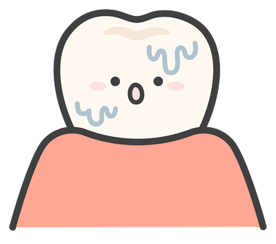 唾液で濡れている歯